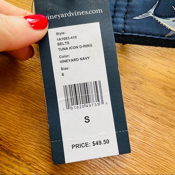 Vineyard Vines Canvas Tuna Belt- Size S- NWT - Picture 4 of 4
